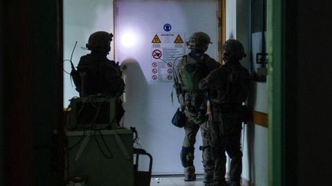 Israelische Soldaten beim Militäreinsatz im Schifa-Krankenhaus in Gaza-Stadt