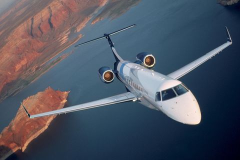 Privatjet in der Luft