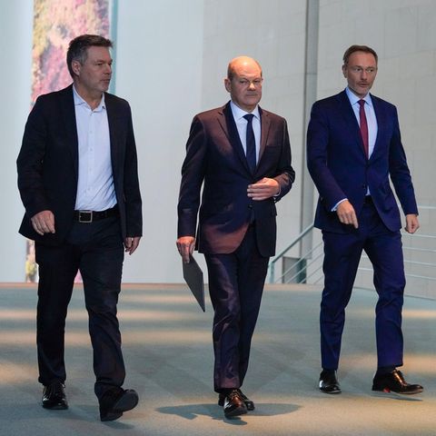 Habeck, Scholz und Lindner.