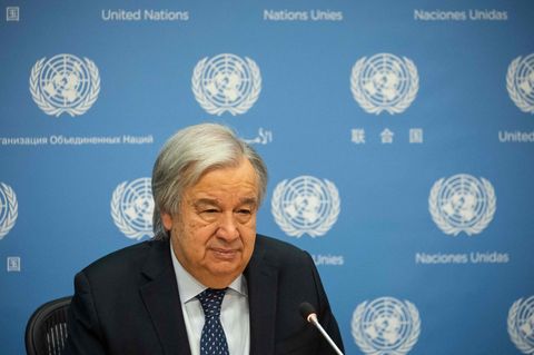 UN-Generalsekretär Antonio Guterres bei einer öffentlichen Debatte des Sicherheitsrates