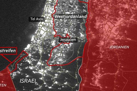 Gaza bei Nacht