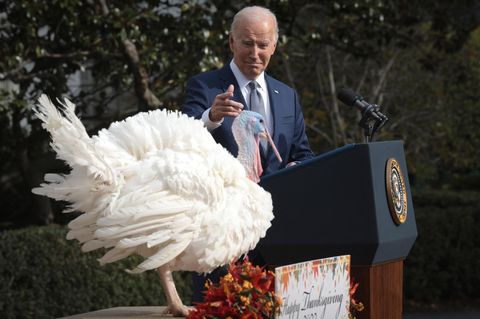 US-Präsident Joe Biden bei der Truthahn-Begnadigung vor Thanksgiving