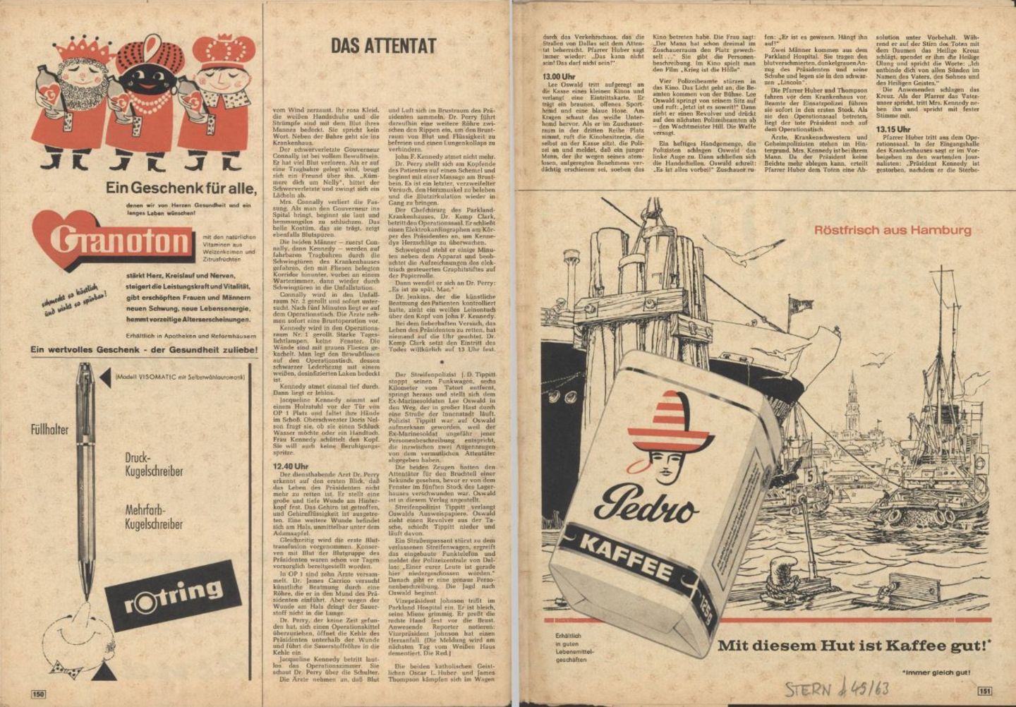 stern 1963 zum Attentat auf John F. Kennedy (JFK)