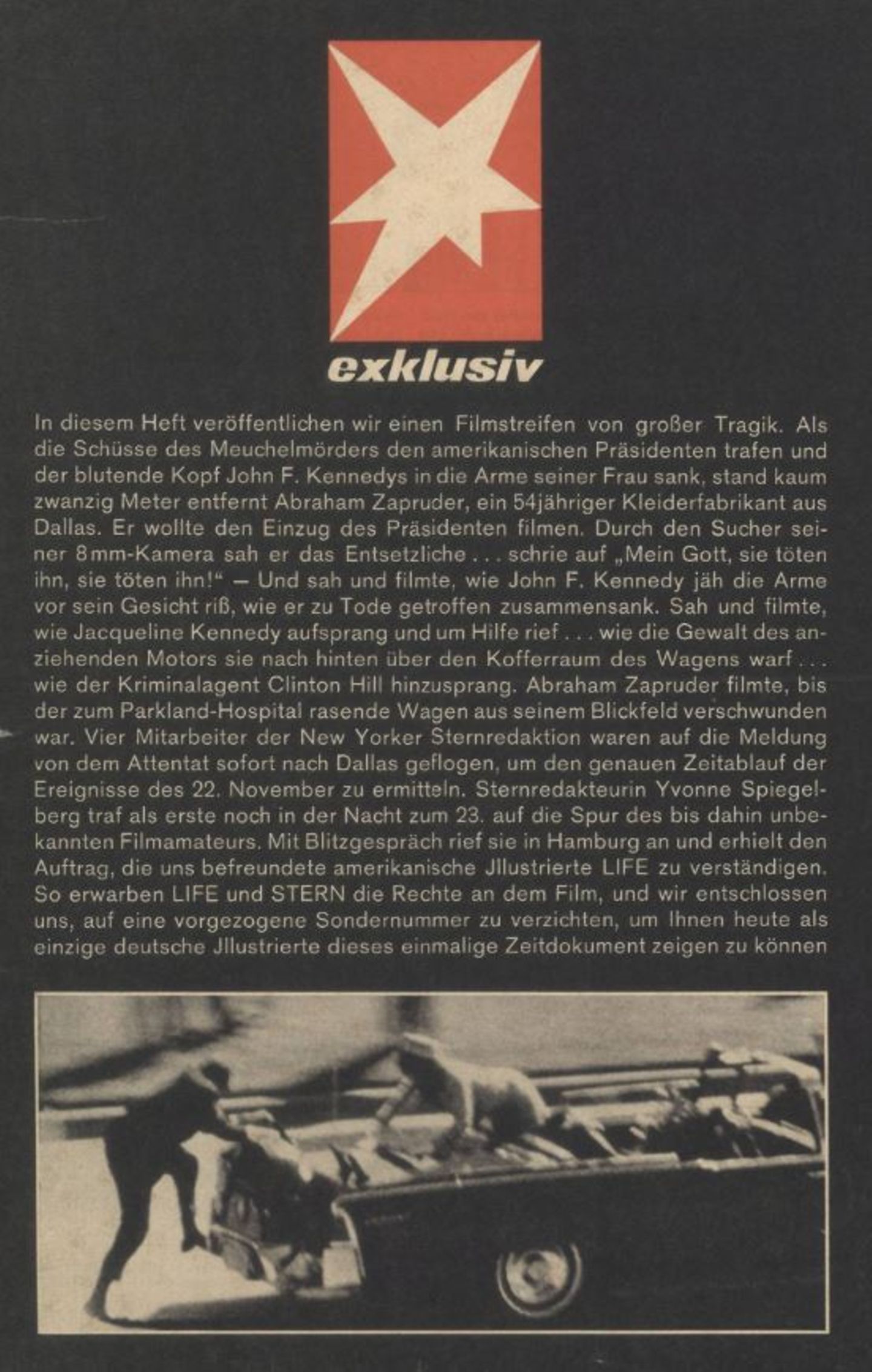 stern 1963 zum Attentat auf John F. Kennedy (JFK)