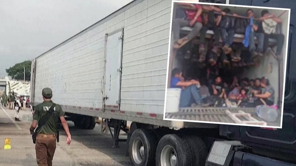 Mexiko: Behörden entdecken 215 Migranten in Lkw-Anhänger – Fahrer flüchtet Mexiko: Behörden entdecken 215 Migranten in Lkw-Anhänger – Fahrer flüchtet