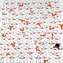 Hier stimmt etwas nicht –  welchen Schneemännern fehlt die Nase?