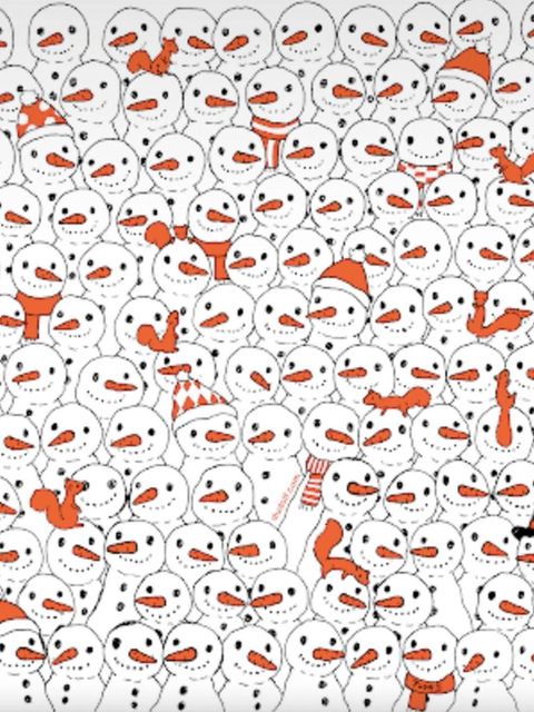 Hier stimmt etwas nicht –  welchen Schneemännern fehlt die Nase?