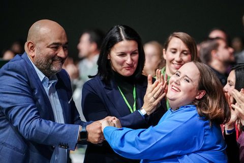 Ricarda Lang (.) und Omid Nouripour