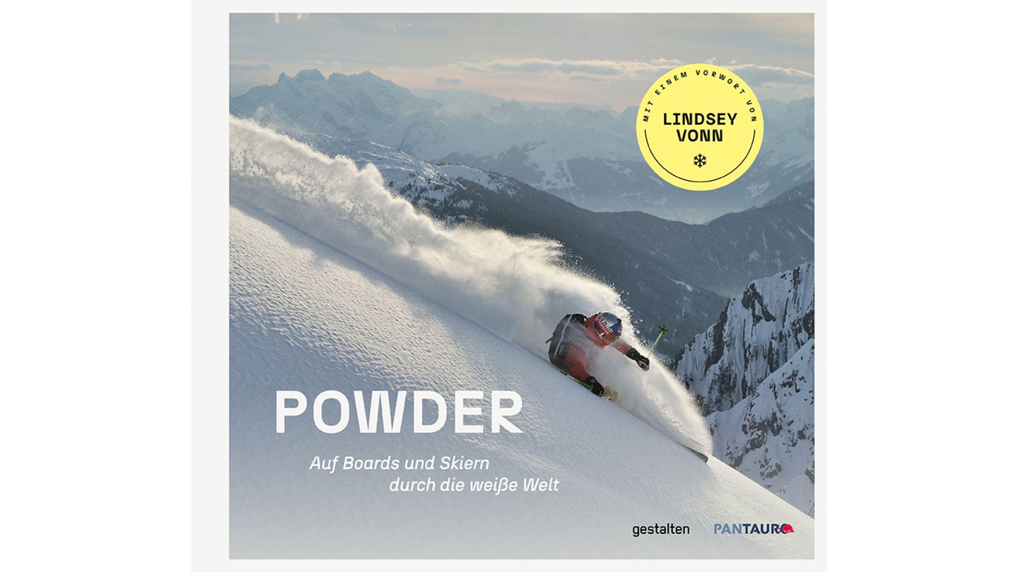 "Powder. Auf Boards und Skiern durch die weiße Welt" von Bevento Publishing und gestalten, erschienen am 23. November 2023 im Pantauro-Verlag, 256 Seiten, 48 Euro. 