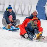 Für eine vergnügliche Schlittenfahrt reichte der Schnee in Oberwiesenthal jedenfalls schon