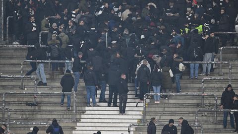Ultrau auf der Tribüne von Eintracht Frankfurt