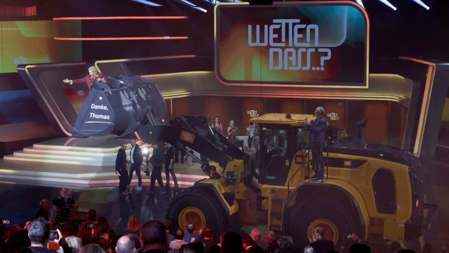 Wetten Dass Thomas Gottschalk Radlader Wetten Dass Thomas Gottschalk Radlader