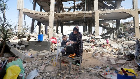 Zerstörtes Haus Gazastreifen