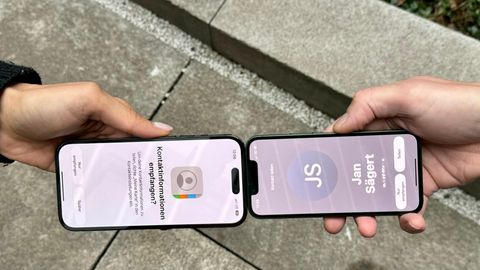 Das mit iOS 17 eingeführte Namedrop erlaubt es, Kontakte zwischen iPhones unkompliziert zu teilen
