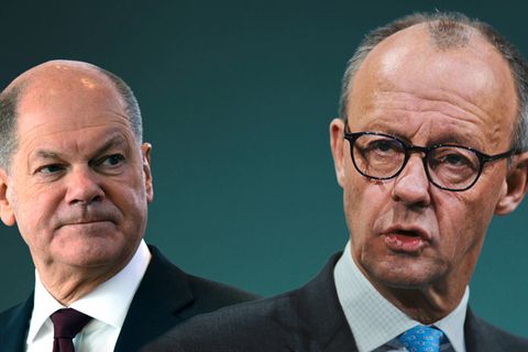 Kanzler Scholz, CDU-Chef Merz: Das Rennen ist eröffnet