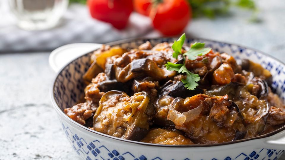 Rezept Aubergine-Hack-Pfanne