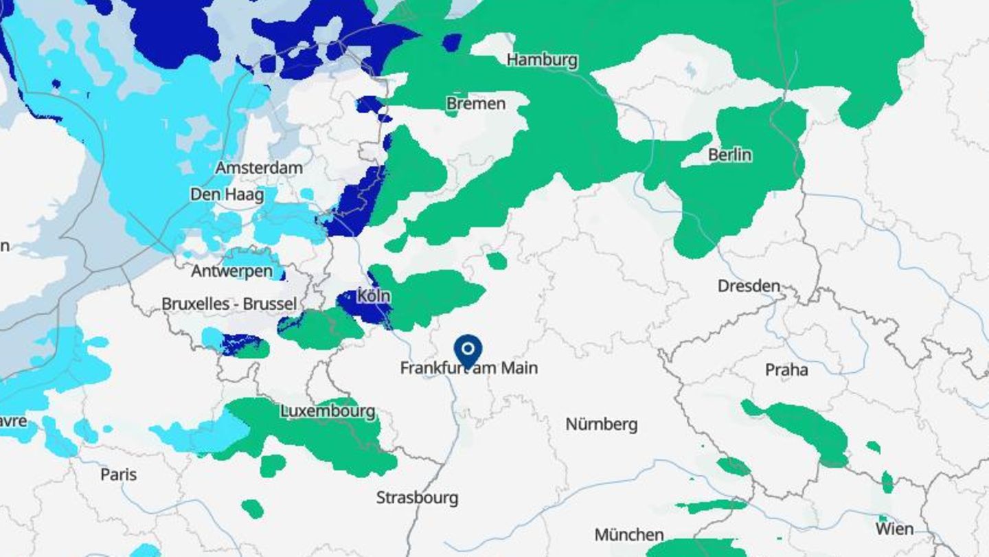 Schnee Wetterkarte