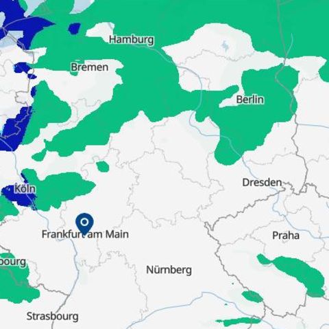 Schnee Wetterkarte
