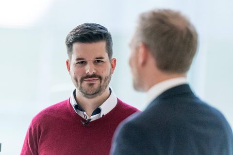Matthias Nölke im Jahr 2020 mit Christian Lindner.