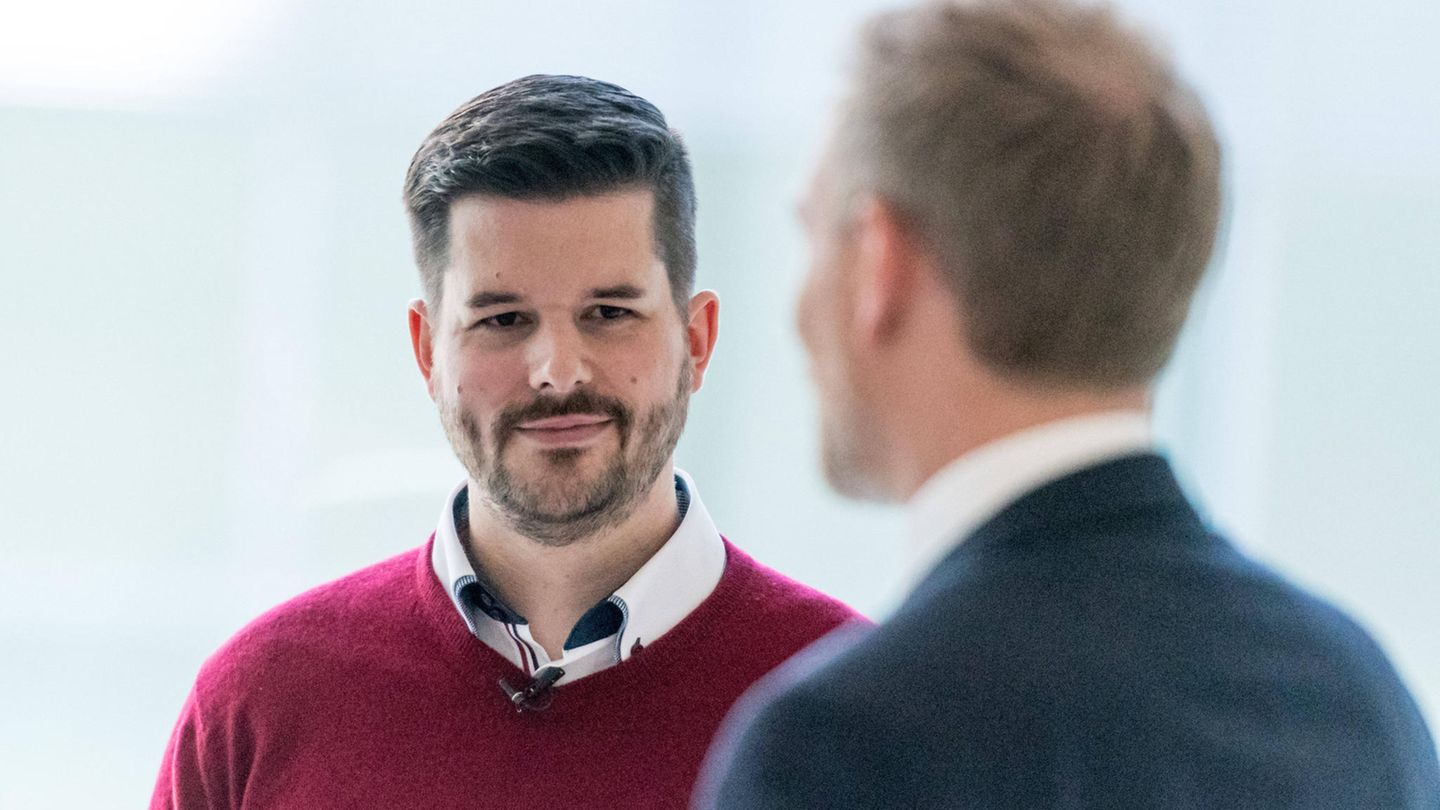 Matthias Nölke im Jahr 2020 mit Christian Lindner.