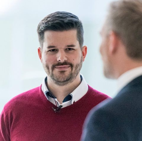 Matthias Nölke im Jahr 2020 mit Christian Lindner.