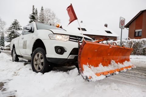 Blick auf ein Fahrzeug vom Winterdienst in Bielefeld