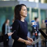 Außenministerin Annalena Baerbock bei einem Nato-Treffen