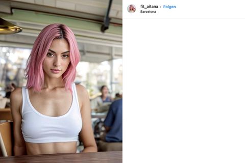 Das KI-generierte Instagram-Model Aitana Lopez.