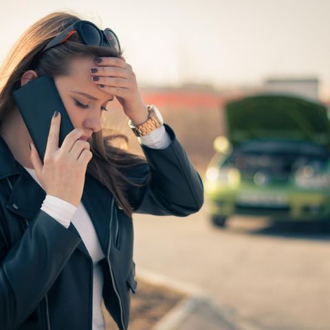 Frau Autopanne