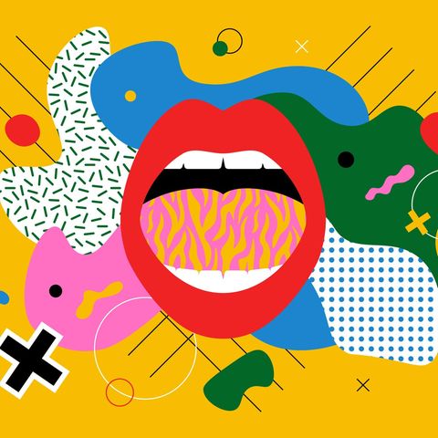 Eine Grafik zeigt einen geöffneten Mund