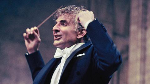 Leonard Bernstein beim Dirigieren