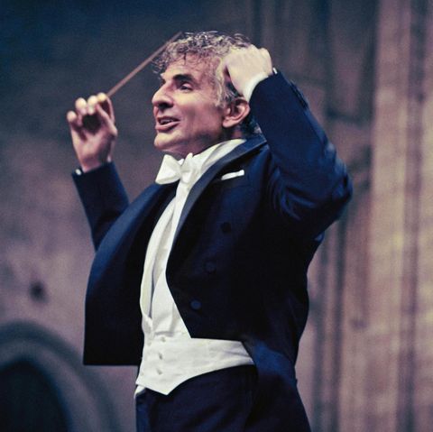 Leonard Bernstein beim Dirigieren
