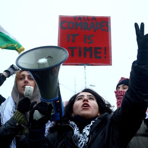 Pro-palästinensische Demonstrantinnen in Berlin.