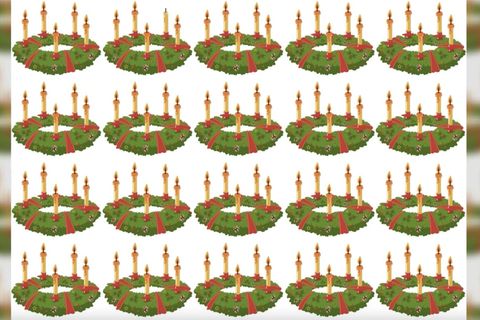 Kniffliges Suchbild: Weihnachtlicher Augentest: Welcher Adventskranz sieht anders aus als die anderen?