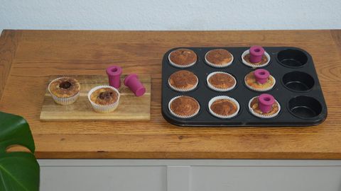 Die Formen von Cucap aus DHDL stecken in Muffins