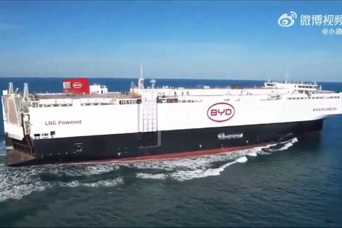 BYD Elektroauto Schiff
