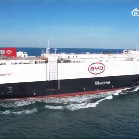 BYD Elektroauto Schiff
