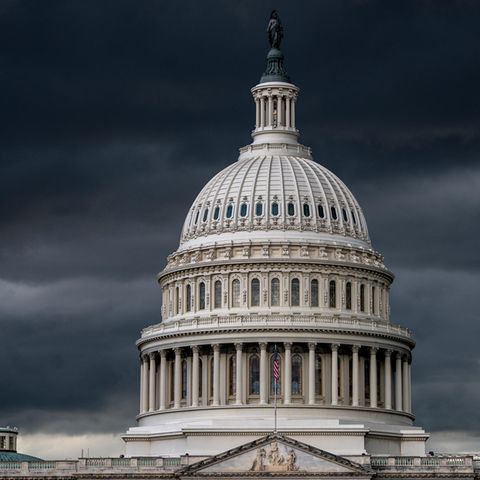 Sturmwolken verdunkeln den Himmel über dem US-Kapitol (Archivbild)