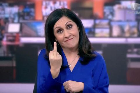 In den Mittagsnachrichten: Live-Fail: BBC-Moderatorin zeigt Zuschauern den Mittelfinger