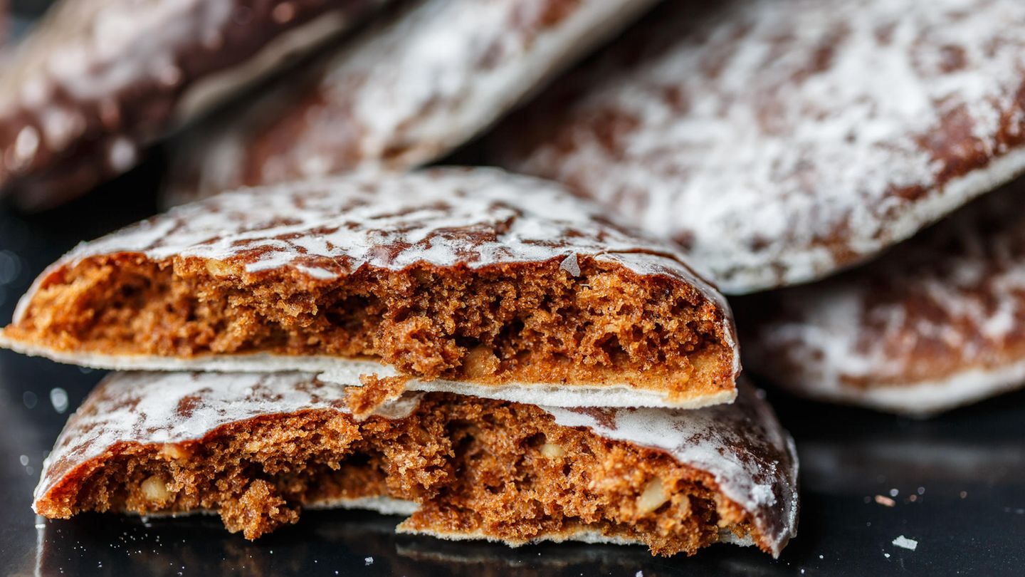 Heller, geteilter Lebkuchen