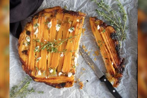 Lecker und festlich: Blitzrezept: Diese Karotten-Ziegenkäse-Tarte ist in zehn Minuten fertig