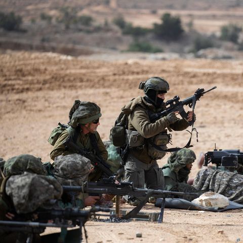 Israelische Soldaten bei einer Übung