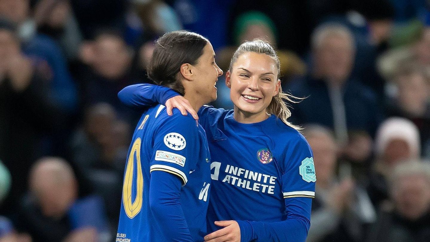 Sam Kerr und Johanna Rytting Kaneryd (l.) vom FC Chelsea: In ihrer Mannschaft spielt keine Transfrau