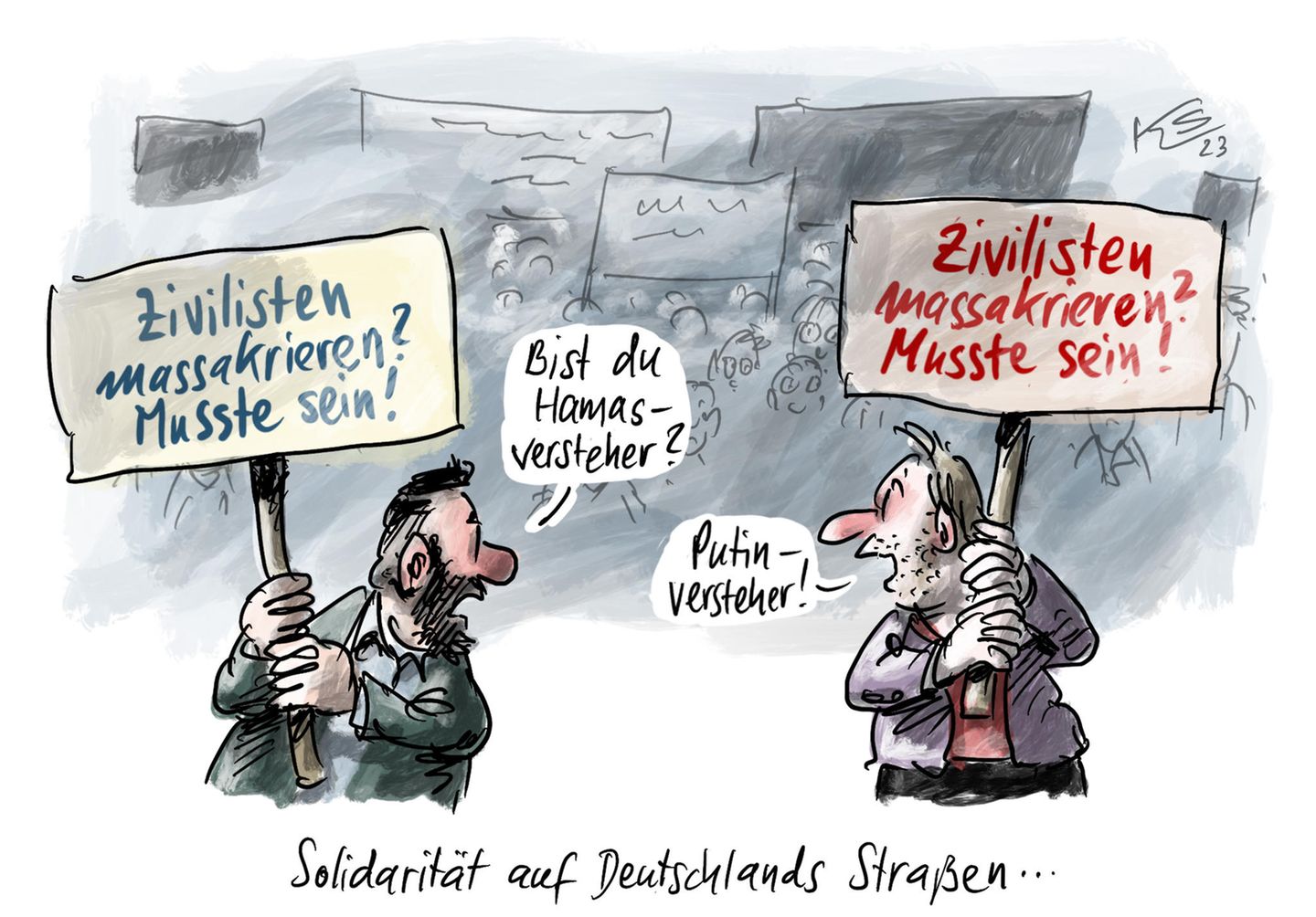 Jahrbuch: Kriege, Krisen und Ampelchaos: Karikaturist Klaus Stuttmann blickt auf 2023 zurück