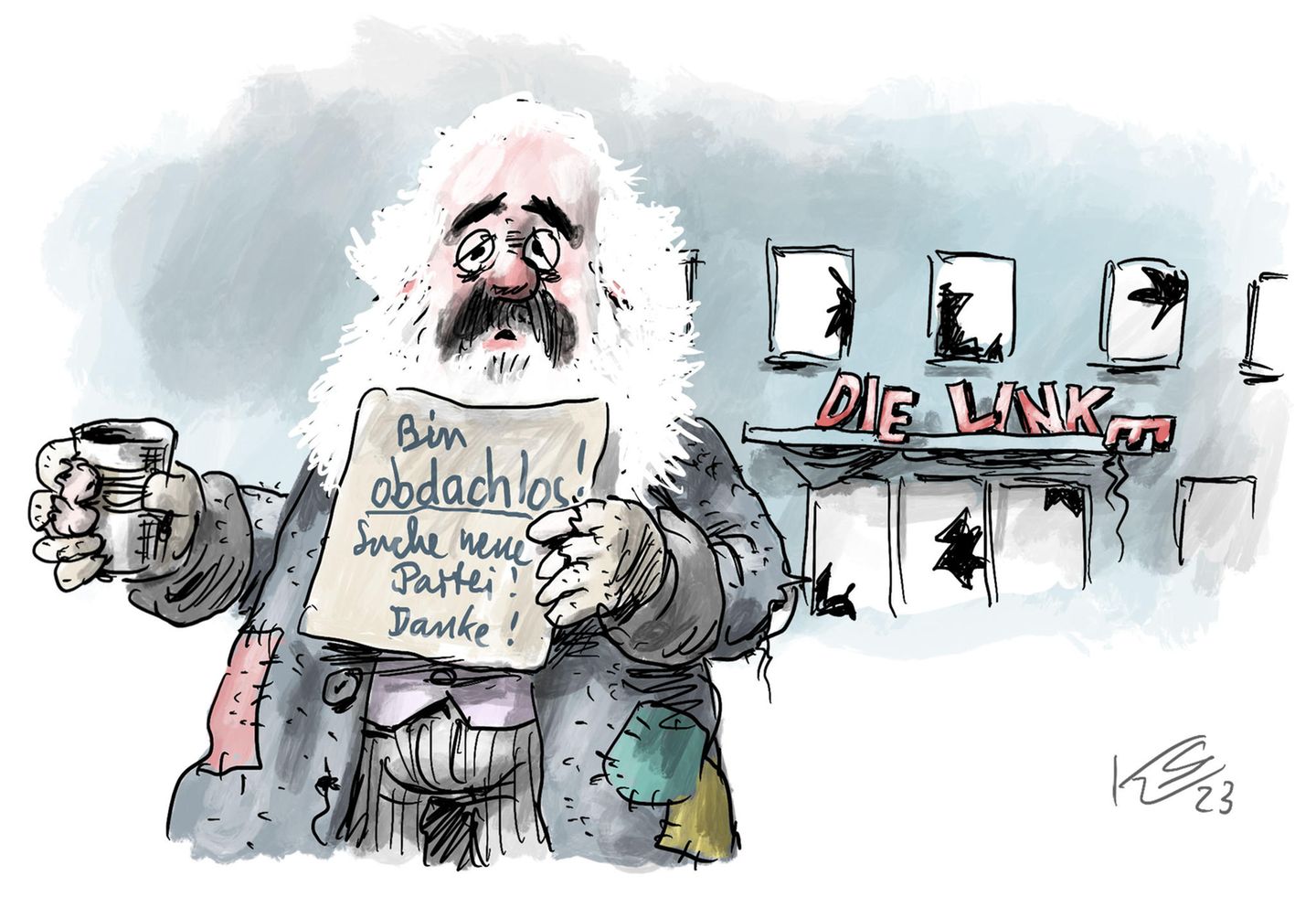 Jahrbuch: Kriege, Krisen und Ampelchaos: Karikaturist Klaus Stuttmann blickt auf 2023 zurück