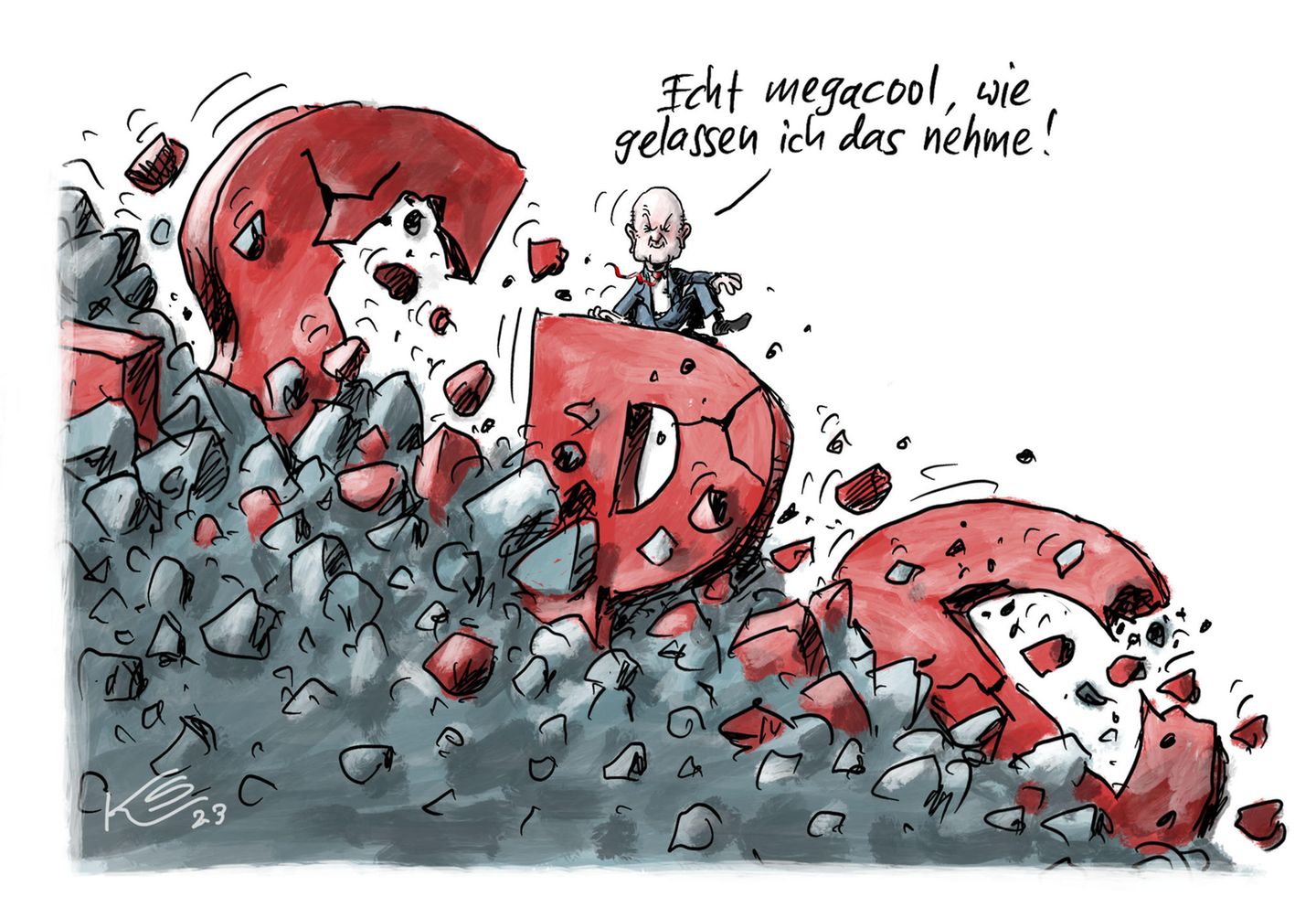 Jahrbuch: Kriege, Krisen und Ampelchaos: Karikaturist Klaus Stuttmann blickt auf 2023 zurück