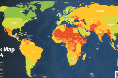 Safeture ist ein Software-Unternehmen mit Sitz in Schweden. Die Expert:innen machen Risikoanalysen für Arbeitnehmer und Reisende und erstellen auf dieser Basis jedes Jahr eine aktuelle Risk Map