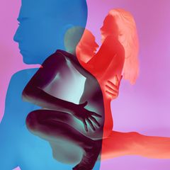 Verfremdete Darstellung von einem Paar beim Sex