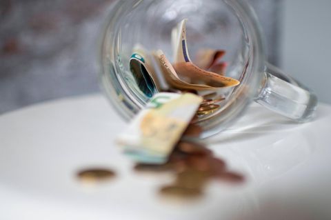 Deutschland Geldspende: Ein Glas mit Geld