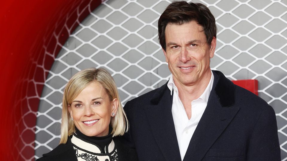 "Angriff auf die Familie": Susie und Toto Wolff bei der Filmpremiere von "Ferrari"" in London